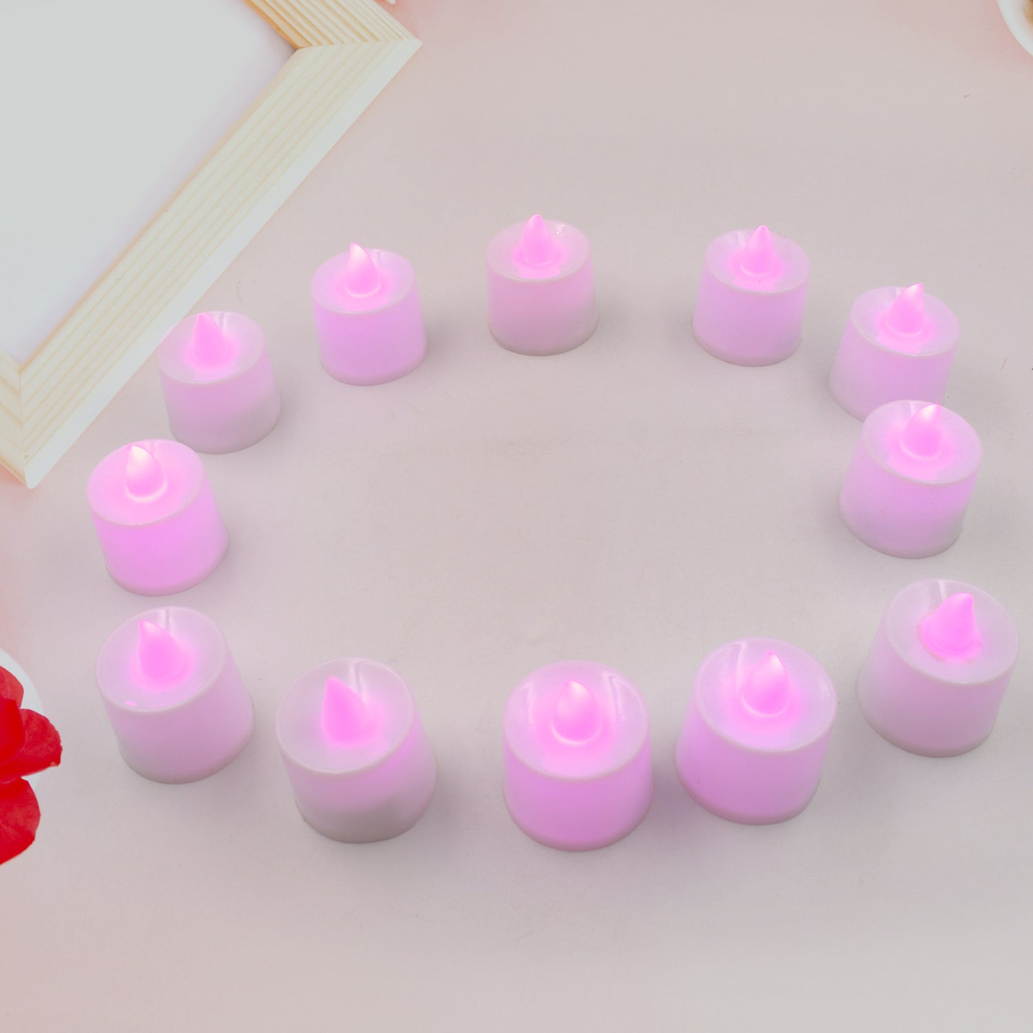 6632A Pink Flameless LED Tealights, Smokeless Plastic Decorative Candles - Led Tea Light Candle For Home Decoration (Pack Of 12pc) ( Diya , Divo , Diva , Deepak , Jyoti) 6632A Pink Flameless LED Tealights, Smokeless Plastic Decorative Candles - Led Tea Light Candle For Home Decoration (Pack Of 12pc) ( Diya , Divo , Diva , Deepak , Jyoti)